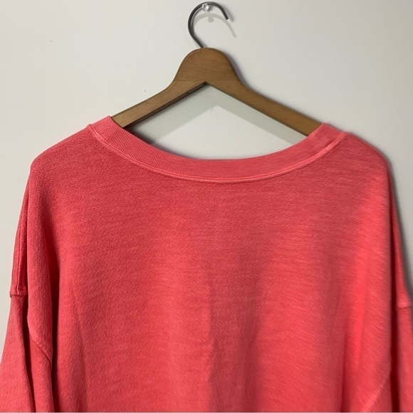 [Old Navy] NEW Washed Vintage Pink Pullover Crewneck Slouchy Lounge Sweater - Picture 7 of 8
